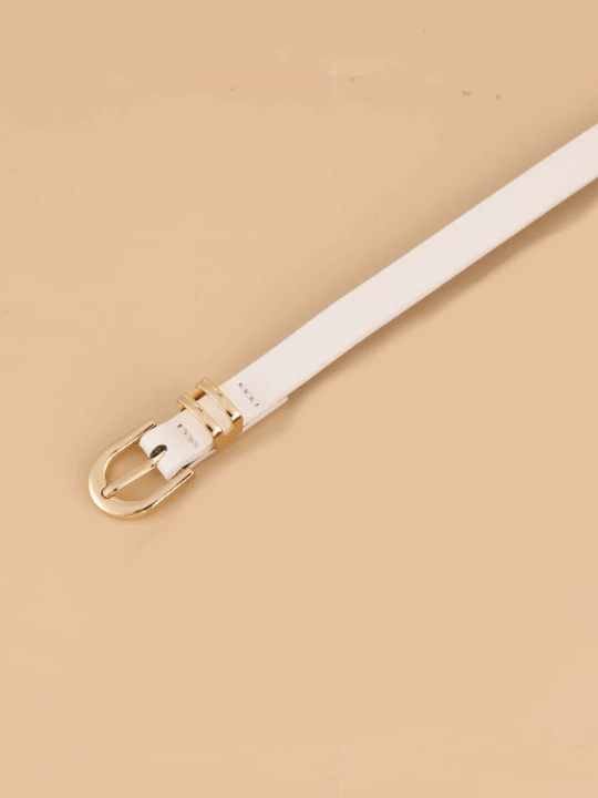 1pc Women Solid Metal Buckle Fashion Belt - Lolli World Marketplace