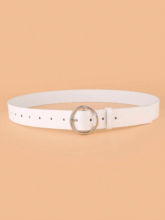 1pc Women Solid Round Buckle Fashion Belt - Lolli World Marketplace