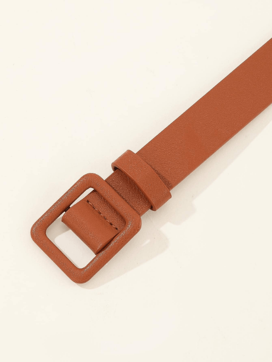 1pc Women Square Buckle Casual Belt For Daily Life - Lolli World Marketplace