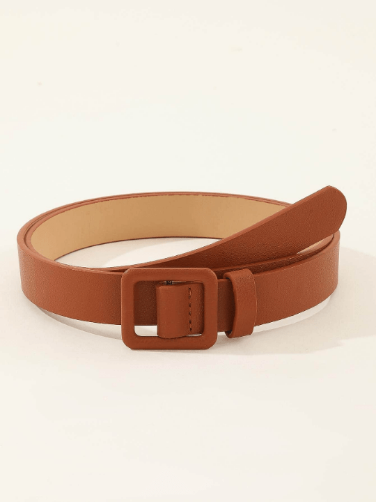 1pc Women Square Buckle Casual Belt For Daily Life - Lolli World Marketplace