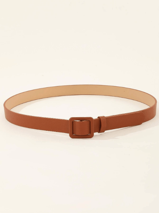 1pc Women Square Buckle Casual Belt For Daily Life - Lolli World Marketplace