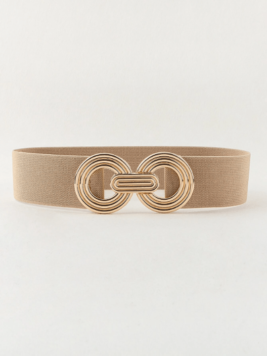 1pc Women Symmetrical Buckle Elastic Casual Stretch Belt For Dress Decoration - Lolli World Marketplace