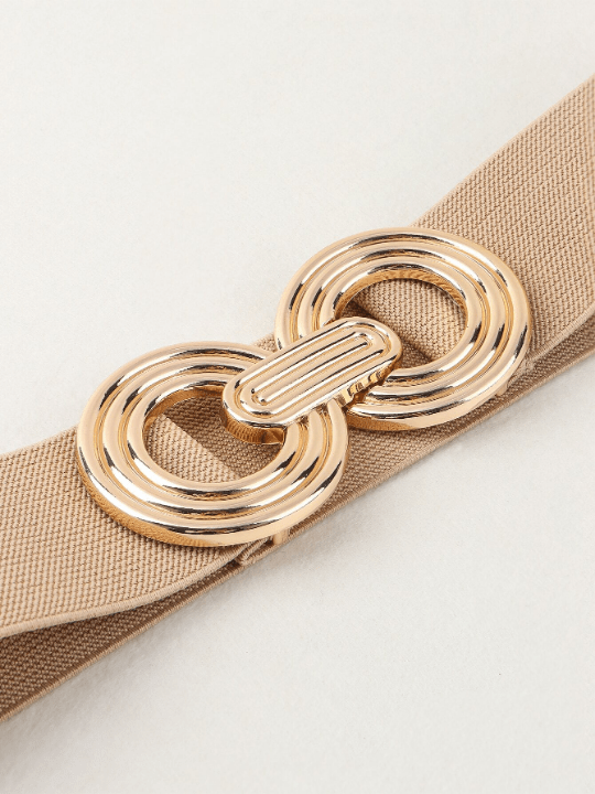1pc Women Symmetrical Buckle Elastic Casual Stretch Belt For Dress Decoration - Lolli World Marketplace