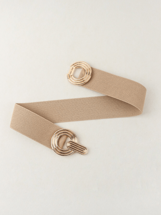 1pc Women Symmetrical Buckle Elastic Casual Stretch Belt For Dress Decoration - Lolli World Marketplace