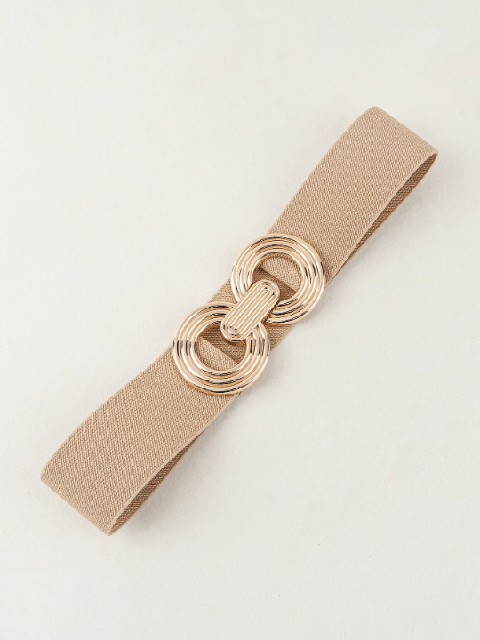1pc Women Symmetrical Buckle Elastic Casual Stretch Belt For Dress Decoration - Lolli World Marketplace