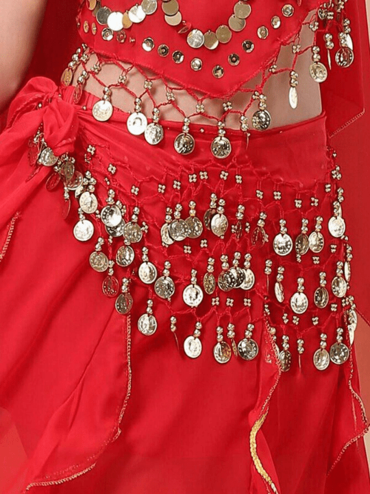 1pc Women's Belly Dance Waist Chain, Dance Costume Belly Dance Show Festival Waist Scarf, Chiffon Waist Chain Belt, Belly - Dance Waist Skirt Boho - Lolli World Marketplace