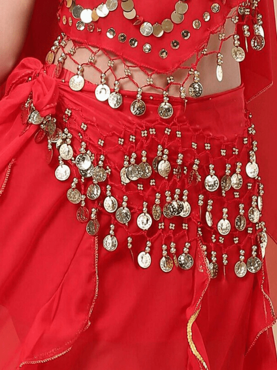 1pc Women's Belly Dance Waist Chain, Dance Costume Belly Dance Show Festival Waist Scarf, Chiffon Waist Chain Belt, Belly - Dance Waist Skirt Boho - Lolli World Marketplace