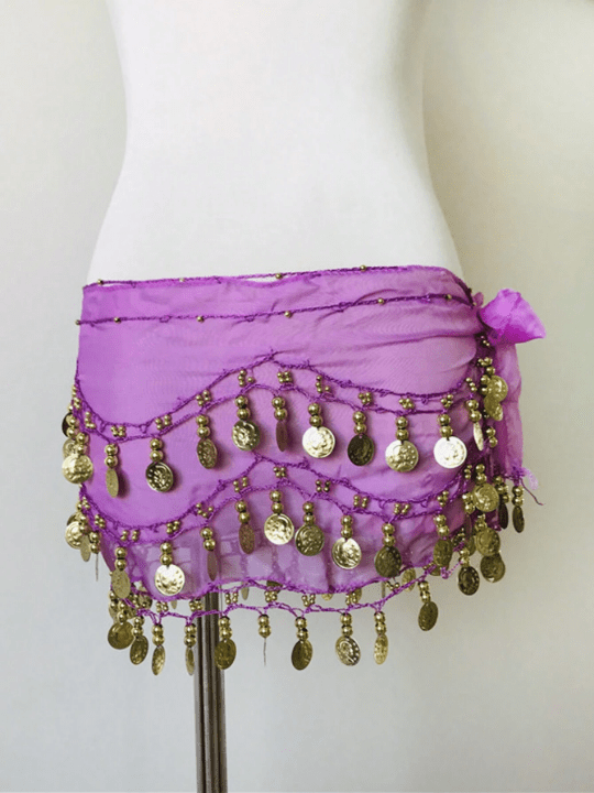 1pc Women's Belly Dance Waist Chain Dance Costume Festival Performance Waist Scarf Chiffon Belly Chain - Lolli World Marketplace