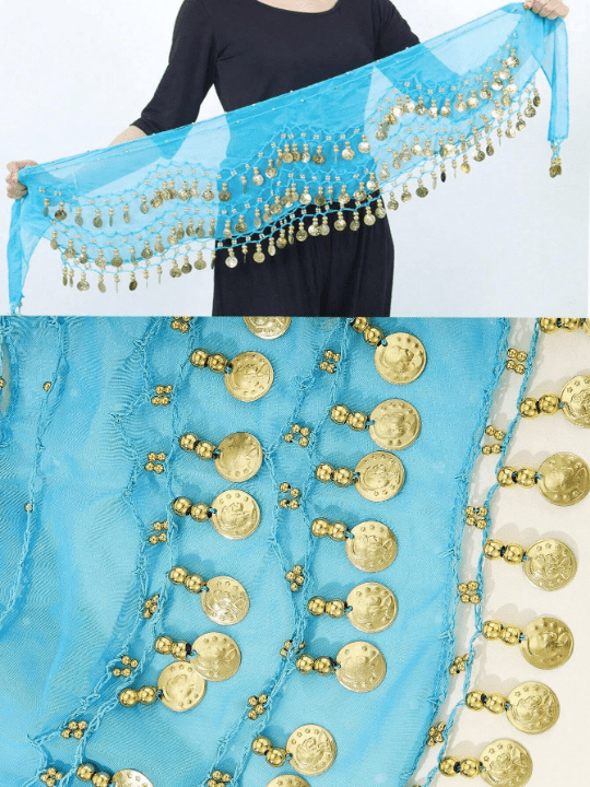 1pc Women's Belly Dance Waist Chain, Performance Sash, Chiffon Belt, Waist Accessory, Skirt For Dance Shows And Festivals Boho - Lolli World Marketplace