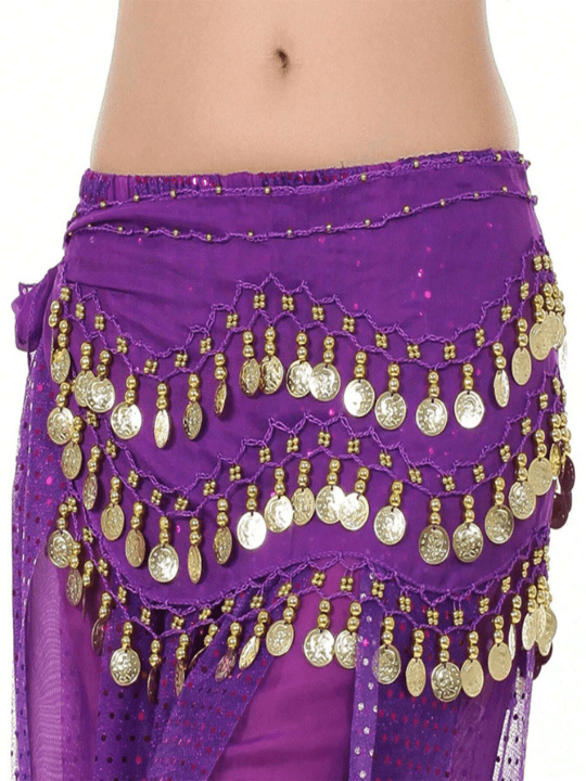 1pc Women's Belly Dance Waist Chain, Performance Waist Scarf, Chiffon Waist Chain, Belly Dance Waistband And Waist Skirt Boho - Lolli World Marketplace