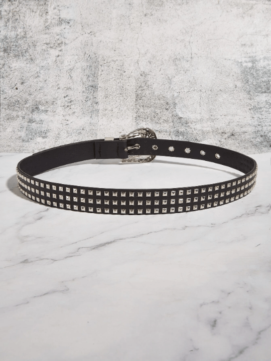 1pc Women's Black Cowboy Buckle Belt With Pu Decoration Western Style & Punk Fashion For Daily Wear Party - Lolli World Marketplace