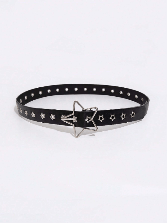 1pc Women's Fashionable Punk Style Star Cutout Waist Belt For Music Festival Punk Series - Lolli World Marketplace