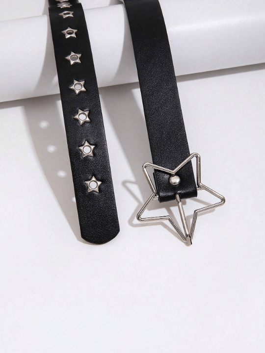 1pc Women's Fashionable Punk Style Star Cutout Waist Belt For Music Festival Punk Series - Lolli World Marketplace
