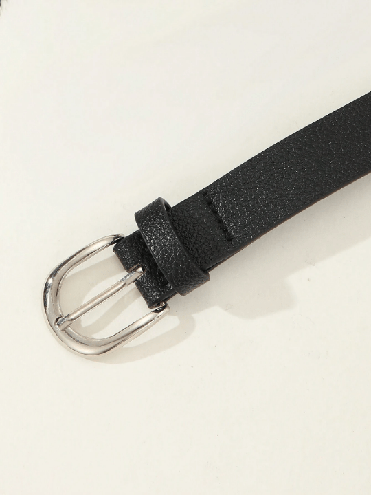 1pc Women's Metal Square Buckle Belt - Simple & Versatile Design, Great For Daily Wear With Dresses, Jeans, And Suits - Lolli World Marketplace