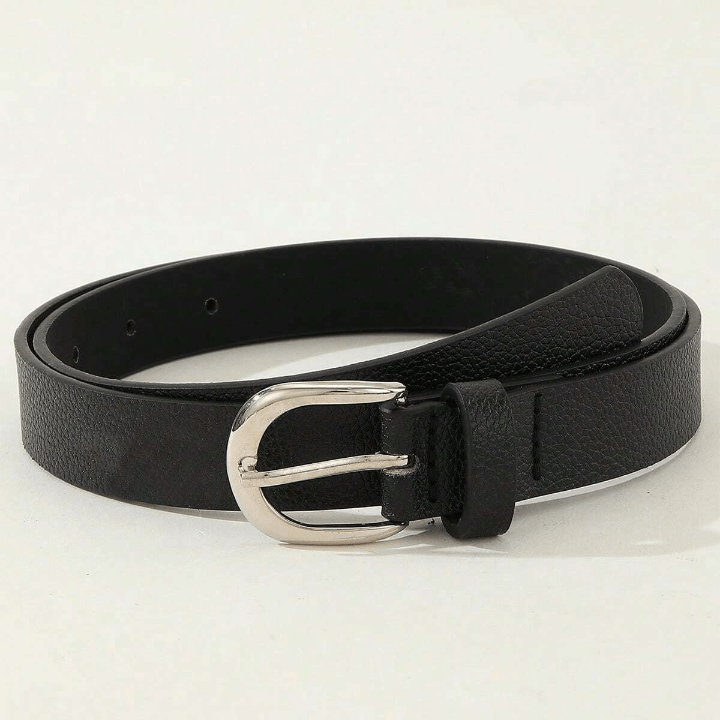 1pc Women's Metal Square Buckle Belt - Simple & Versatile Design, Great For Daily Wear With Dresses, Jeans, And Suits - Lolli World Marketplace