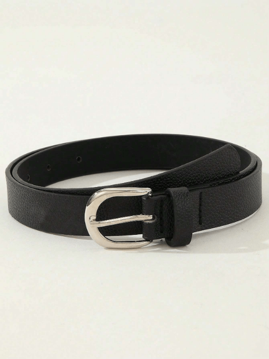 1pc Women's Metal Square Buckle Belt - Simple & Versatile Design, Great For Daily Wear With Dresses, Jeans, And Suits - Lolli World Marketplace