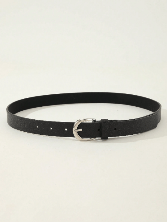 1pc Women's Metal Square Buckle Belt - Simple & Versatile Design, Great For Daily Wear With Dresses, Jeans, And Suits - Lolli World Marketplace