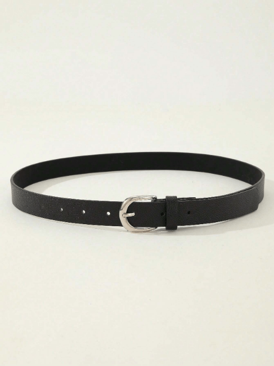 1pc Women's Metal Square Buckle Belt - Simple & Versatile Design, Great For Daily Wear With Dresses, Jeans, And Suits - Lolli World Marketplace