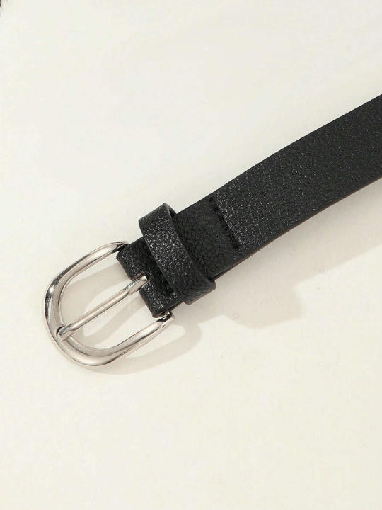 1pc Women's Metal Square Buckle Belt - Simple & Versatile Design, Great For Daily Wear With Dresses, Jeans, And Suits - Lolli World Marketplace