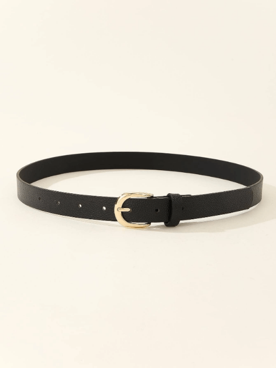 1pc Women's Metal Square Buckle Simple & Versatile Waist Belt For Dress, Jeans, Trousers - Lolli World Marketplace