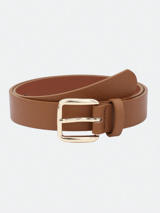 1pc Women's Multi - Color Pu Western Style Belt With Gold Buckle For Daily Use With Dress, Denim Pants, Etc. - Lolli World Marketplace
