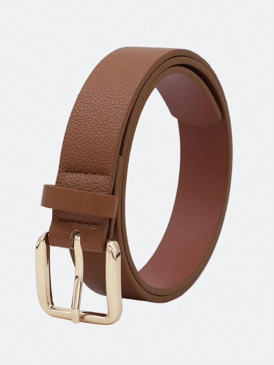 1pc Women's Multi - Color Pu Western Style Belt With Gold Buckle For Daily Use With Dress, Denim Pants, Etc. - Lolli World Marketplace