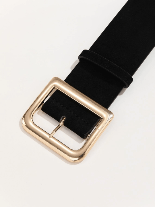 1pc Women's Simple Style Pu Decorated Wide Belt With Fashionable Buckle, Compatible For Daily Wear With Dresses And Coats - Lolli World Marketplace
