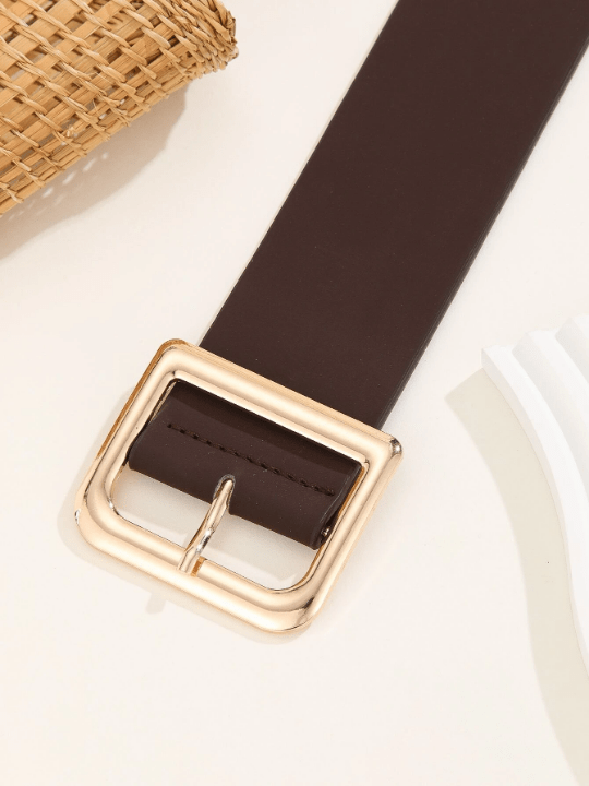 1pc Women's Simple & Versatile Fashion Belt With Stylish Buckle & Pu Detailing For Daily Wear With Dresses And Coats - Lolli World Marketplace