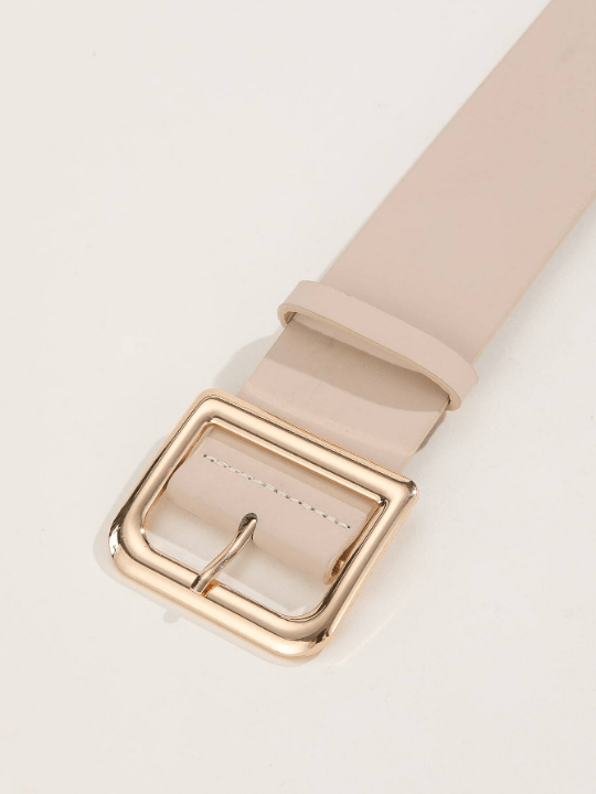 1pc Women's Simple & Versatile Wide Belt With Classic Buckle & Pu Decoration For Daily Wear With Dresses And Coats - Lolli World Marketplace