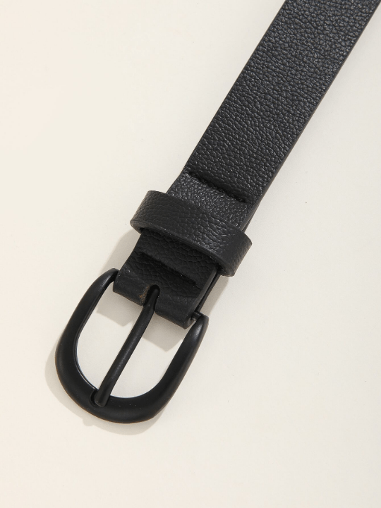 1pc Women's Simplistic Metal Square Buckle Belt, Perfect Accessory For Dress, Jeans, Pants For Daily Wear - Lolli World Marketplace