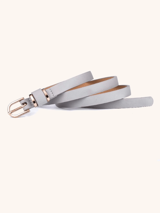 1pc Women's Solid Color Fitted Leather Belt, Plus Size, Suitable For Daily Decoration And Matching - Lolli World Marketplace