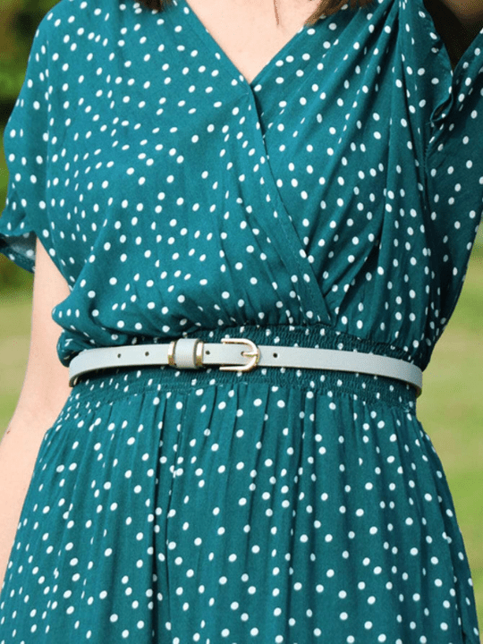 1pc Women's Solid Color Fitted Leather Belt, Plus Size, Suitable For Daily Decoration And Matching - Lolli World Marketplace