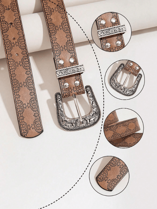 1pc Women's Western Style Denim Belt Boho - Lolli World Marketplace