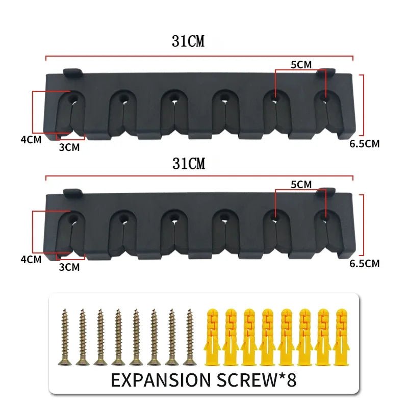 1Pcs Fishing Rod Storage Rack 6 Holes Wall - mounted Fishing Pole Holder Bracket Vertical & Horizontal Display Fixed Frame