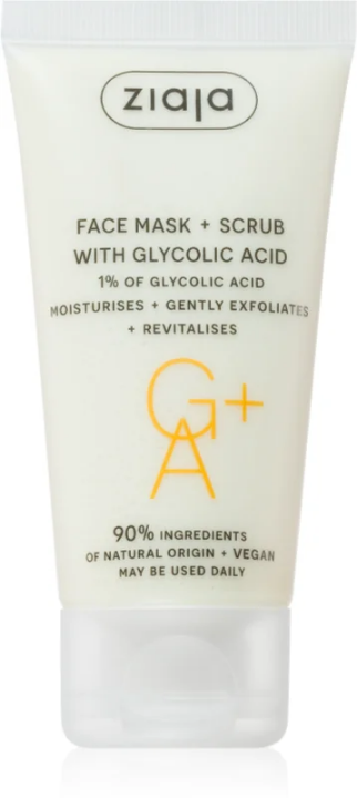 Ziaja Face Mask + Scrub with Glycolic Acid