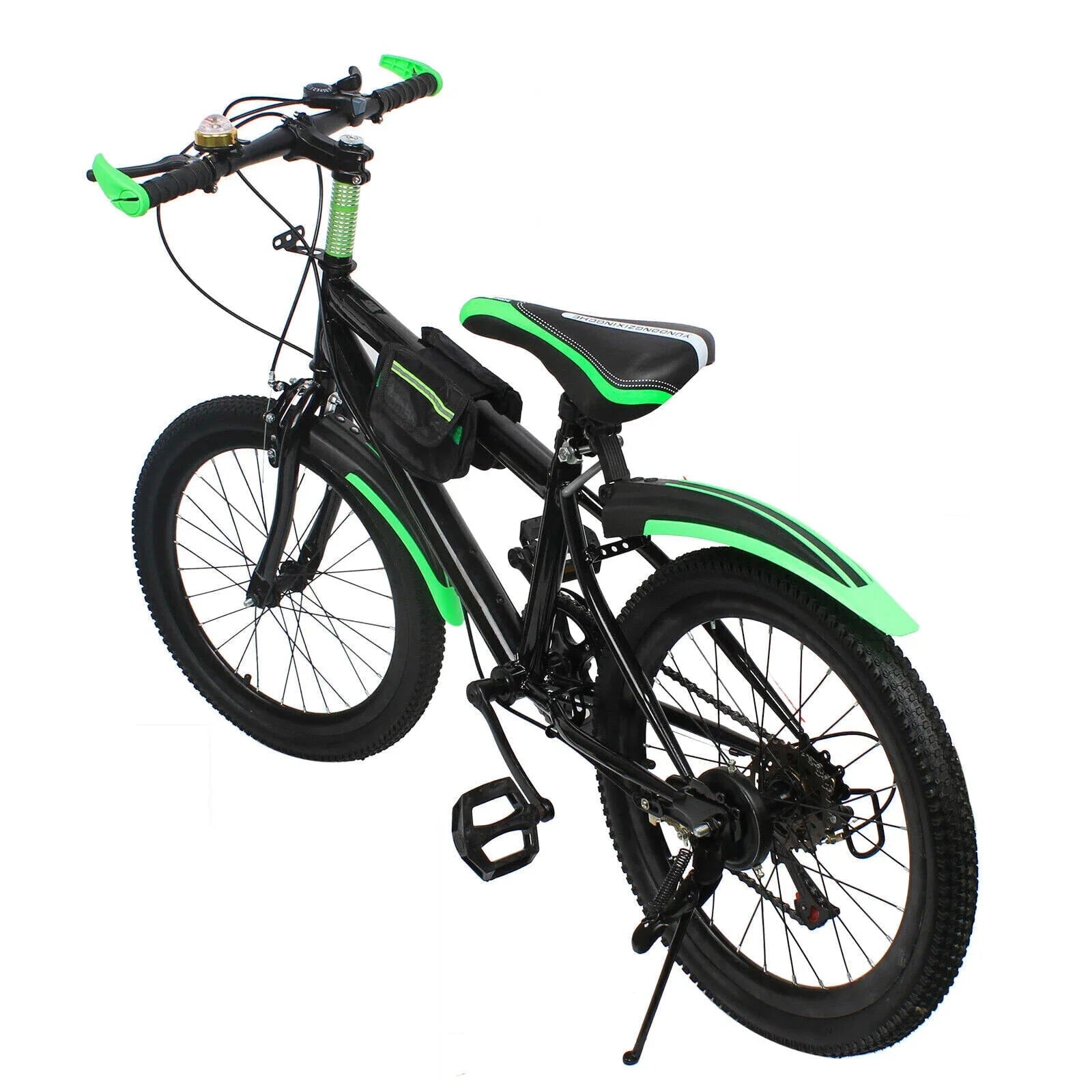 20 Inch 7 Speeds Mountain Bike Adjustable Children's Bicycle with Storage Bag and Compass Bell Braking System Bike