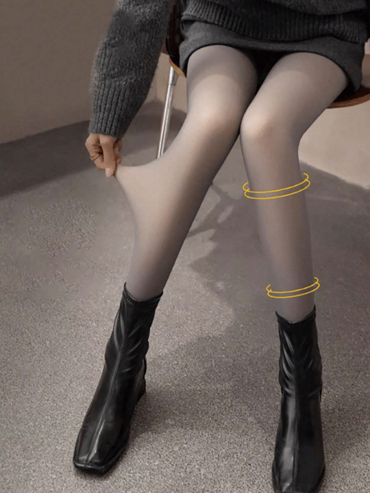 200g Long Plush Tights In Black, Coffee, Gray, Women's Autumn/winter Warm Pantyhose For Layering And Leg Slimming - Lolli World Marketplace