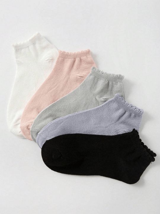 20pairs/pack Women's Short Socks, Solid/pattern/lace Edge, Anti - odor, Sweat - absorbent, Casual & Cute & Trendy Ankle Socks For Daily Life, Random Styles - Lolli World Marketplace