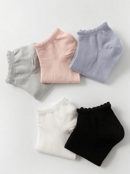 20pairs/pack Women's Short Socks, Solid/pattern/lace Edge, Anti - odor, Sweat - absorbent, Casual & Cute & Trendy Ankle Socks For Daily Life, Random Styles - Lolli World Marketplace