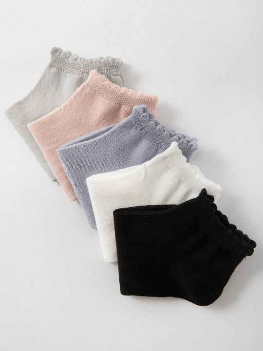 20pairs/pack Women's Short Socks, Solid/pattern/lace Edge, Anti - odor, Sweat - absorbent, Casual & Cute & Trendy Ankle Socks For Daily Life, Random Styles - Lolli World Marketplace