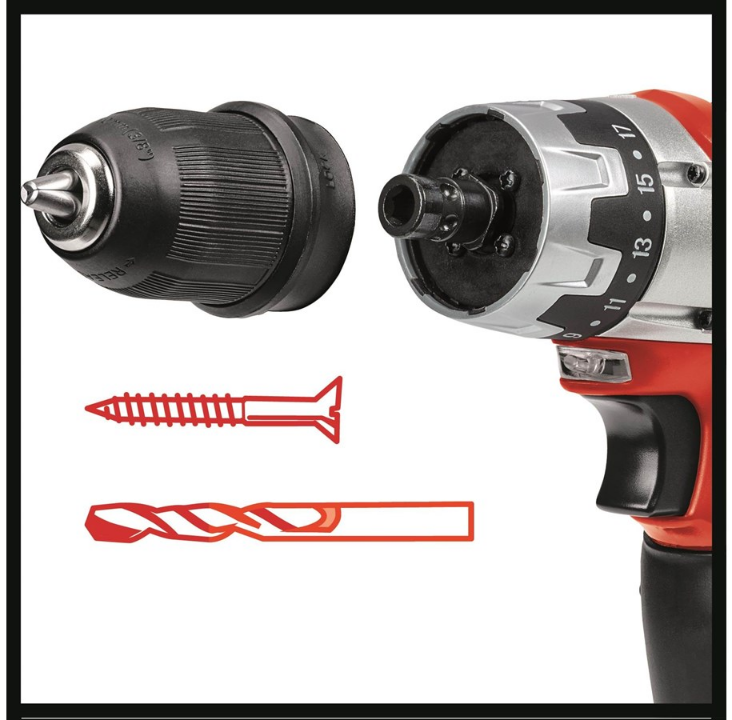 Einhell Cordless drill/driver with 1 × 12 V 1.3 Ah-ba