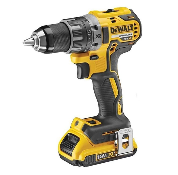 Dewalt 18V XR Brushless Drill Driver With Accessories - 2 x 2Ah