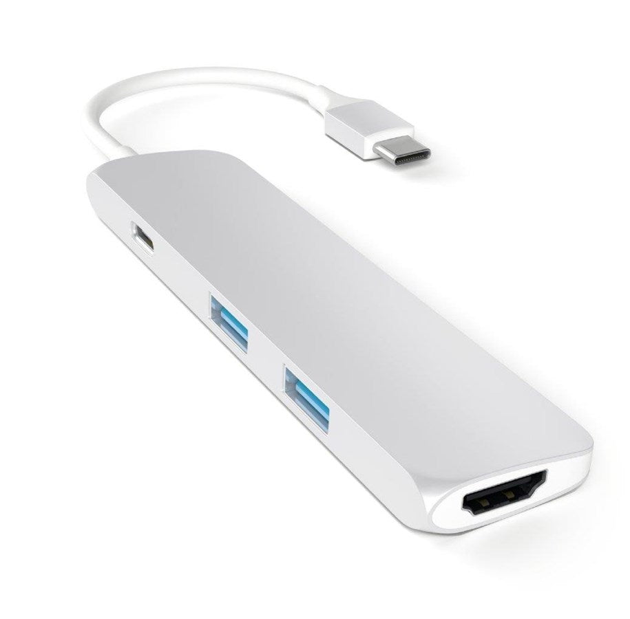 Satechi Slim USB-C MultiPort Adapter with 4K HDMI - Silver