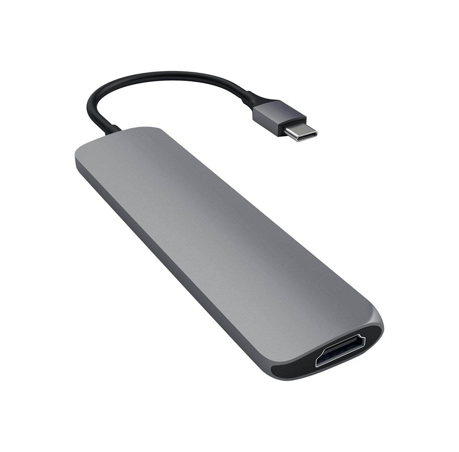 Satechi 超薄 USB-C 多端口适配器，带 4K HDMI - 深空灰色