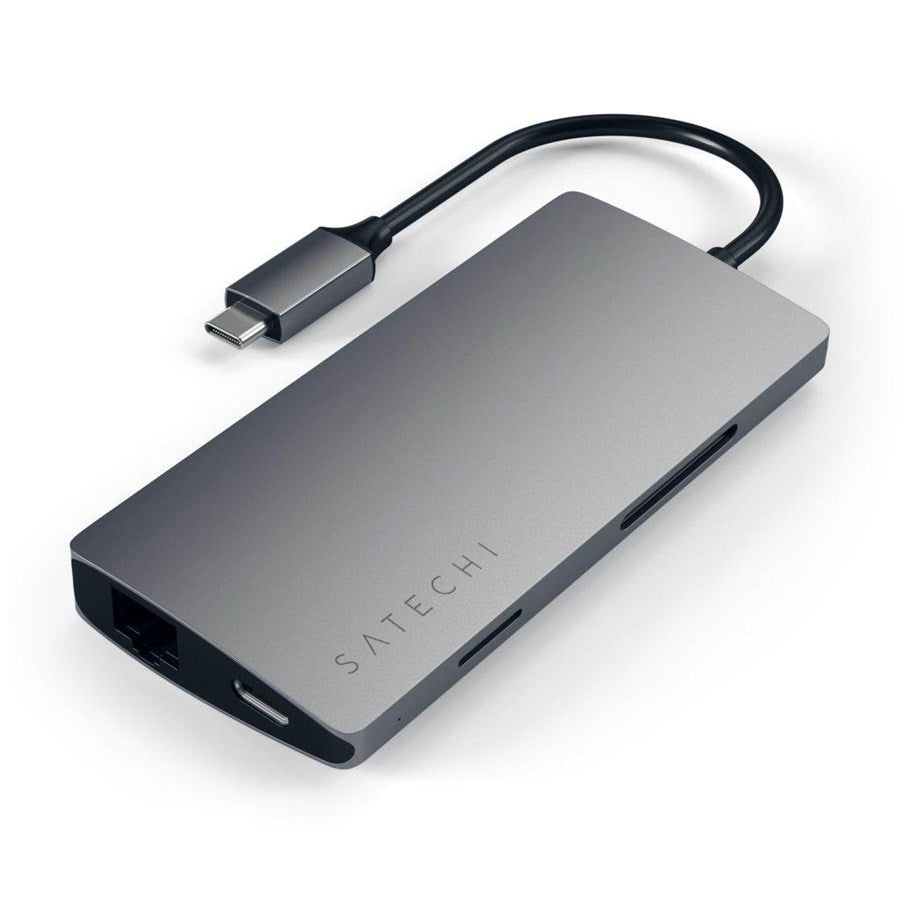 Satechi Aluminum Multi-Port Adapter V2 - docking station - Space Grey