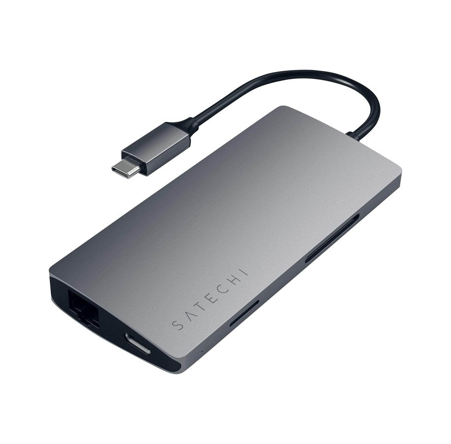 Satechi Aluminum Multi-Port Adapter V2 - docking station - Space Grey