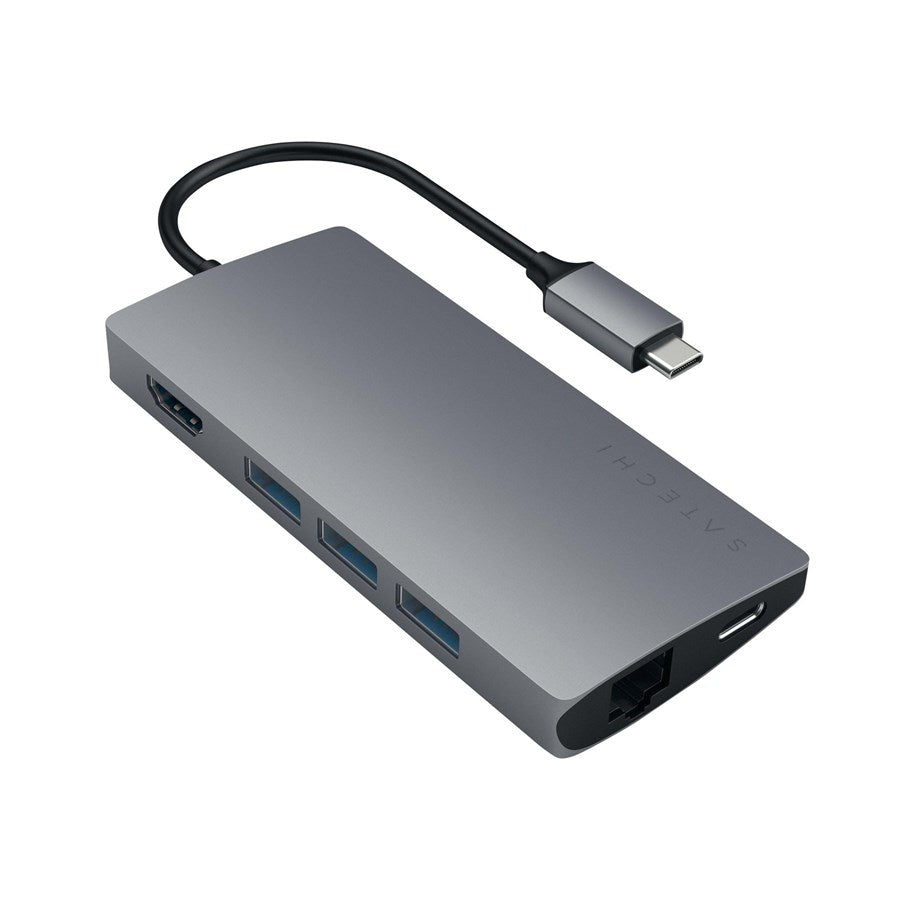 Satechi Aluminum Multi-Port Adapter V2 - docking station - Space Grey