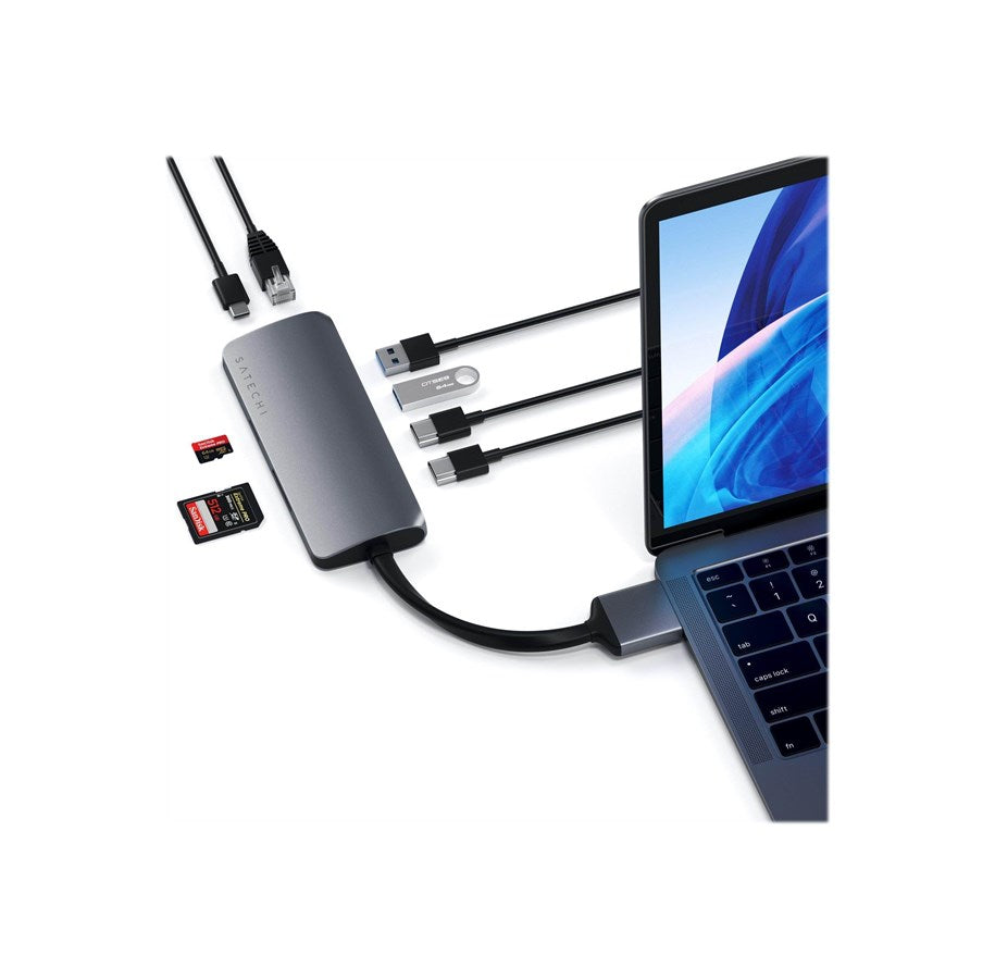 Satechi USB-C Multimedia Adapter Dual 4K HDMI Gigabit