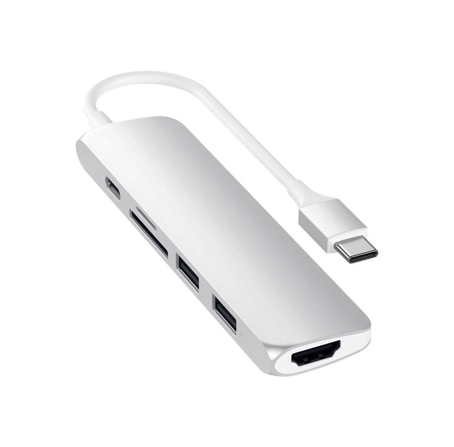 Satechi Slim Type-C Multi-Port Adapter V2 Dock - Silver