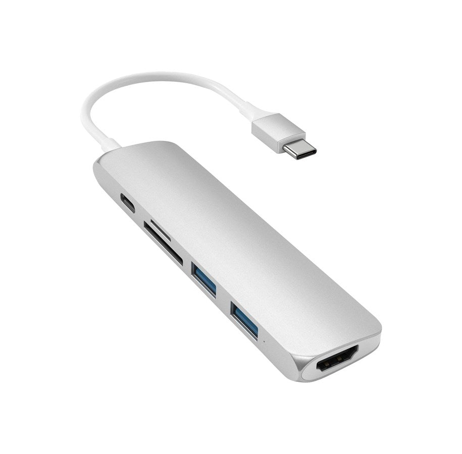 Satechi Slim Type-C Multi-Port Adapter V2 Dock - Silver